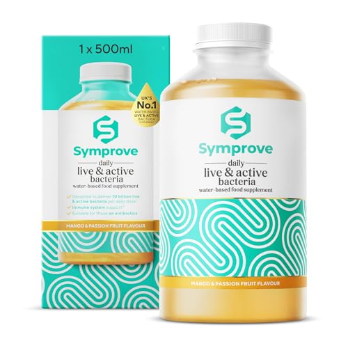 Symprove Probiotic, Mango & Passionfruit Flavour, Fermented to a Level of at Least 10 Billion CFUs per 70ml Shot, Water-Based, Dairy & Gluten Free, Vegan (1 x 500ml)